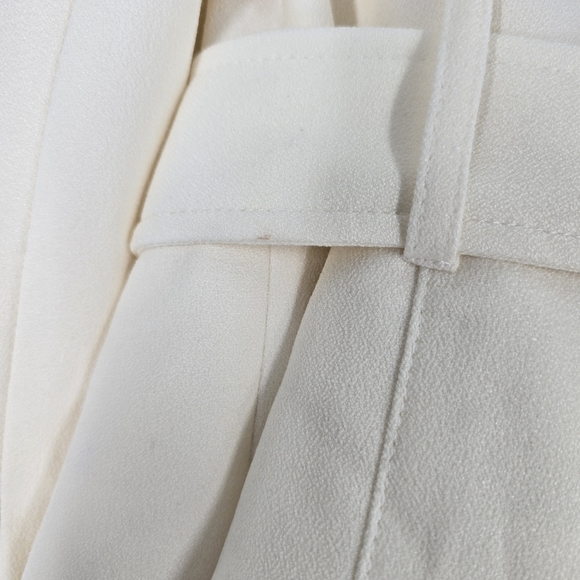 Karen Millen NEW Tailored Belted Blazer Midi Dress in Ivory Size US 4 - Picture 7 of 9